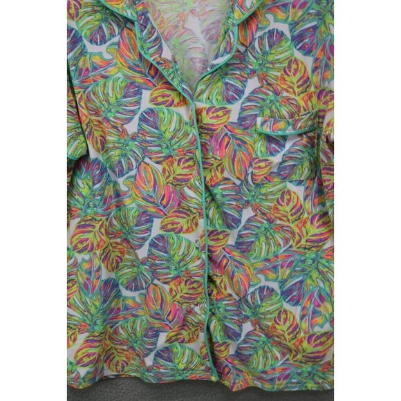 Mentally Exhausted Pajama Set-Shorts-Ruffle-Medium-Colorful - Picture 7 of 16